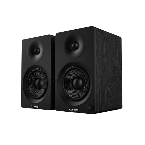  Fluance Ai40 Powered Two-Way 5 2.0 Bookshelf Speakers with 70W Class D Amplifier for Turntable, PC, HDTV & Bluetooth aptX Wireless Music Streaming (Black Ash)