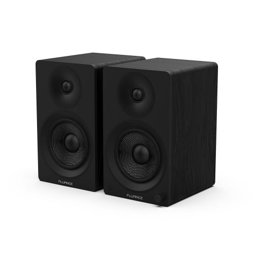  Fluance Ai40 Powered Two-Way 5 2.0 Bookshelf Speakers with 70W Class D Amplifier for Turntable, PC, HDTV & Bluetooth aptX Wireless Music Streaming (Black Ash)