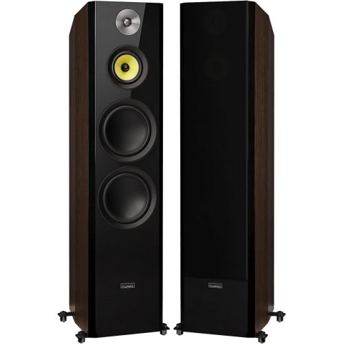  Fluance Signature Series Hi-Fi Three-Way Floorstanding Tower Speakers with Dual 8 Woofers (HFFW) Natural Walnut