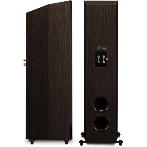  Fluance Signature Series Hi-Fi Three-Way Floorstanding Tower Speakers with Dual 8 Woofers (HFFW) Natural Walnut