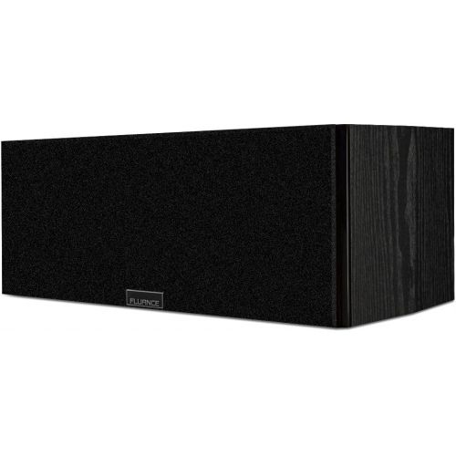  Fluance Signature HiFi 2-Way Center Channel Speaker for Enhanced Dialogue and Vocals in Home Theater Surround Sound Systems - Black Ash (HFC)