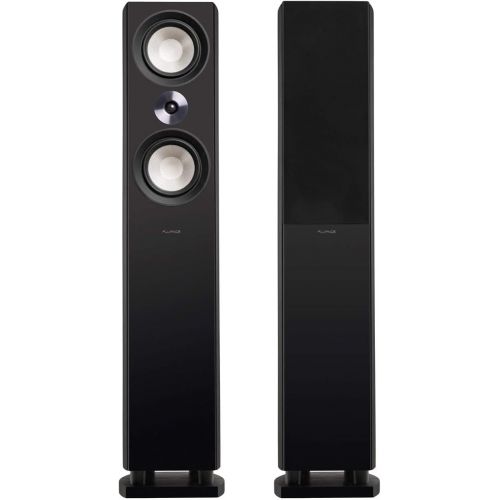  Fluance Reference High Performance 3-Way Floorstanding Loudspeakers with Down-Firing 8 Subwoofers for 2-Channel Stereo Listening or Home Theater System - Black Ash/Pair (XL8F)