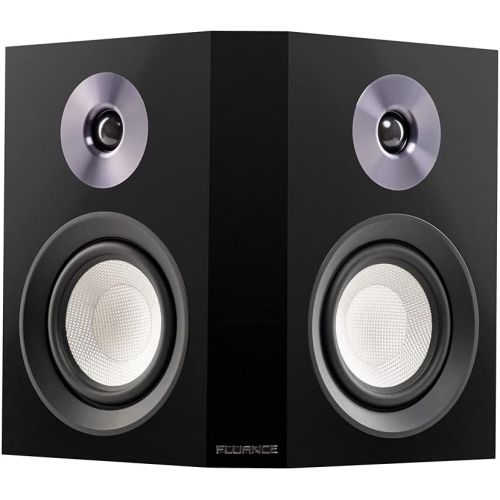  Fluance Reference High Performance 2-Way Bipolar Surround Speakers for Wide Dispersion Surround Sound in Home Theater Systems - Black Ash/Pair (XL8BP)