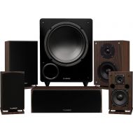 Fluance Elite Series Compact Surround Sound Home Theater 5.1 Channel Speaker System including Two-way Bookshelf, Center Channel, Rear Surrounds and a DB10 Subwoofer - Black Ash (SX