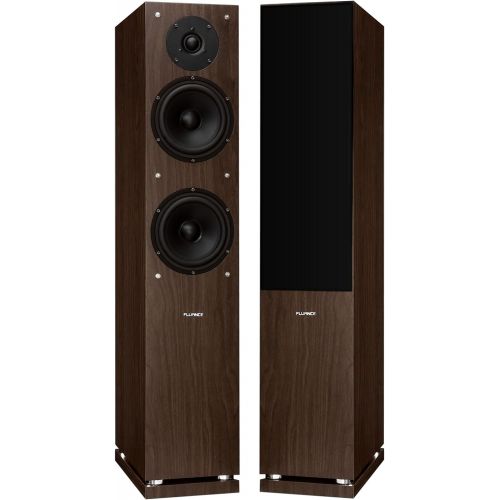  Fluance Elite Series Surround Sound Home Theater 5.1 Channel Speaker System including Three-way Floorstanding, Center Channel, Rear Surround Speakers and a DB10 Subwoofer - Walnut