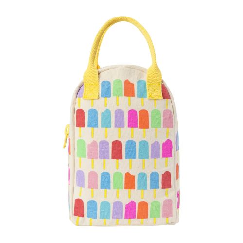  Fluf Canvas Mini Backpack for Kids | Lil B Pack Lunch Bag with Back Straps | Reusable Organic Cotton Lunch Box