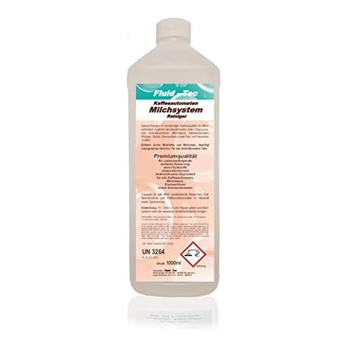  Fluid-Tec 2 x 500ml/1 Liter Milchsystemreiniger Milchschaumreiniger Milchschaumduesenreiniger Konzentrat fuer Kaffeevollautomaten Kaffeemaschinen