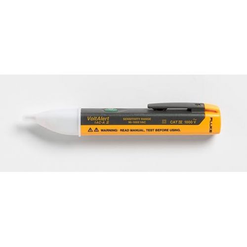  Fluke 1AC II VoltAlert Non-Contact Voltage Tester, Pocket-Sized, 90-1000V AC, Audible Beeper, 2 Year Warranty, CAT IV Rating