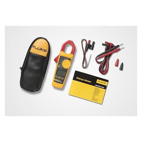  Fluke 324 True-RMS Clamp Meter with Temperature & Capacitance, Measure AC Current Up To 400 A and AC/DC Voltage Up to 600 V, Includes Backlit Display, Measure Resistance Up To 4000 Ohms