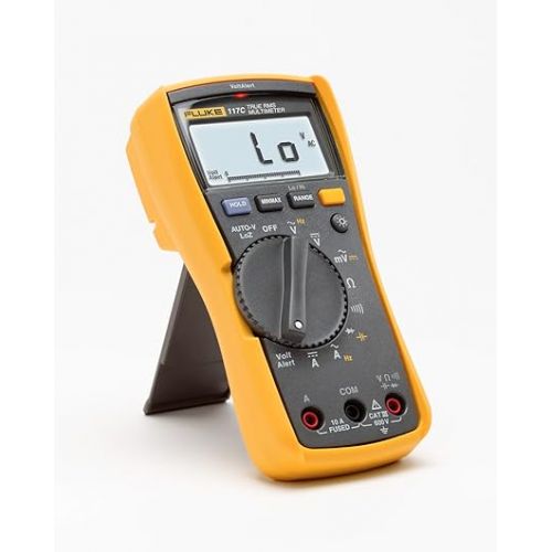  Fluke 117 Digital Multimeter, Non-Contact AC Voltage Detection, Measures Resistance/Continuity/Frequency/Capacitance/Min Max Average, Automatic AC/DC Voltage Selection, Low Impedance Mode