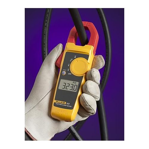  Fluke 323 Clamp Meter For Commercial/Residential Electricians, Measures AC Current To 400 A,Measures AC/DC Voltage To 600 V, Resistance And Continuity, Includes 2 Year Warranty And Soft Carrying Case