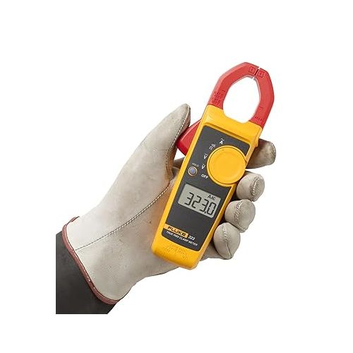  Fluke 323 Clamp Meter For Commercial/Residential Electricians, Measures AC Current To 400 A,Measures AC/DC Voltage To 600 V, Resistance And Continuity, Includes 2 Year Warranty And Soft Carrying Case