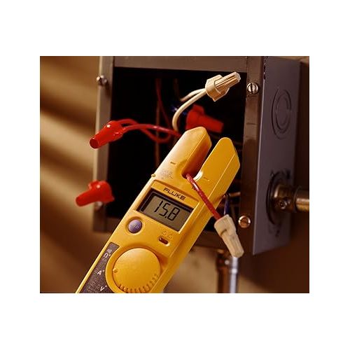  Fluke T5-600 Electrical Voltage, Continuity and Current Tester, Measures Up To 100 A Without Contact, Automatically Select AC/DC Voltage For Tests, Includes Detachable SlimReach Probe Tip