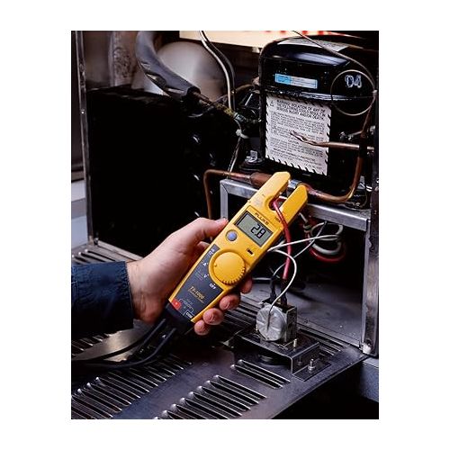  Fluke T5-600 Electrical Voltage, Continuity and Current Tester, Measures Up To 100 A Without Contact, Automatically Select AC/DC Voltage For Tests, Includes Detachable SlimReach Probe Tip