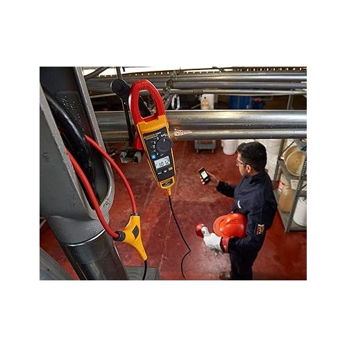  Fluke 376FC AC/DC Clamp Meter with iFlex For Industrial/Commercial Electricians, VFD Low Pass Filter For Accurate Measurements, Inrush Measurements, Bluetooth Connectivity For Remote Measurements