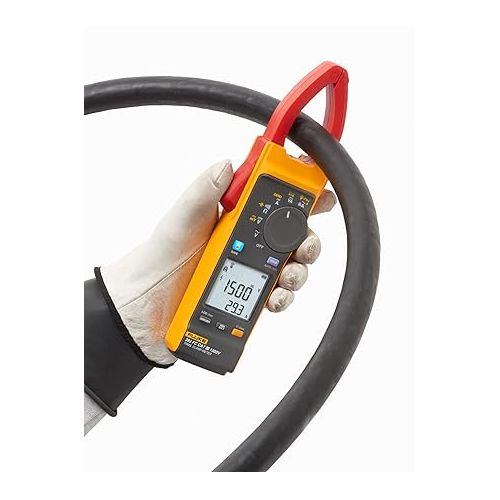  Fluke 393 FC Solar Clamp Meter, CAT III 1500 V, IP54-Rated, DC Power Measurements, Audio Polarity Indicator, Visual Continuity, Fluke Connect Software Enabled,Thin Jaw For Easy Access, Includes iFlex