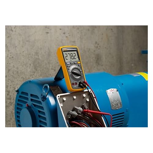  Fluke 17B+ Digital Multimeter, for Electrical Applications, Measures AC/DC Voltage 100V, Current Measurements to 10A, Resistance, Continuity, Diode, Capacitance, Frequency, and Temperature Testing