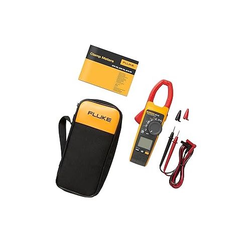  Fluke 375 FC True-RMS AC/DC Clamp Meter, Measures AC/DC Current To 600 A and AC/DC Voltage To 1000 V, CAT III 1000 V, CAT IV 600 V Safety Rating, Includes Batteries and Soft Carrying Case