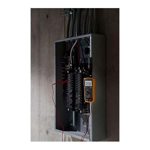  Fluke 15B+ Digital Multimeter, for Electrical Applications, Measures AC/DC Voltage and Current Measurements up to 1000V and 10A, Along with Resistance, Continuity, Diode, and Capacitance Capabilities