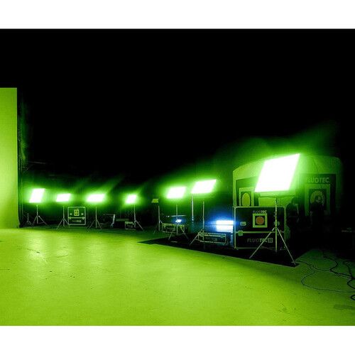  Fluotec Cinelight Color120Quad 2x2 DMX LED Panel Kit with Yoke and Cargo Case