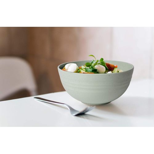  [아마존베스트]FLUX KITCHENWARE Unbreakable Cereal Bowls - Wheat Straw Fiber - Lightweight Bowl - Dishwasher Microwave Safe - BPA Free - Ideal for Cereal Salad Soup Noodle Rice Fruit Dessert (4 P