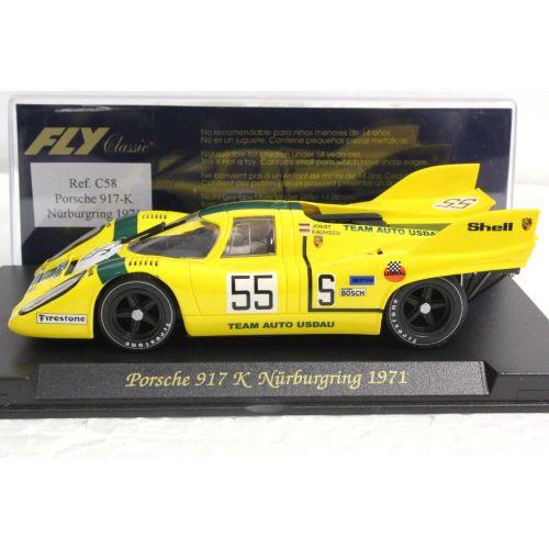  Fly FLY C58 PORSCHE 917 K NUBURGRING 71 NEW 132 SLOT CAR IN DISPLAY CASE *RARE*