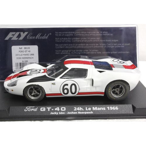  Fly FLY A184 FORD GT40 LE MANS 1966 NEW 132 SLOT CAR IN DISPLAY CASE