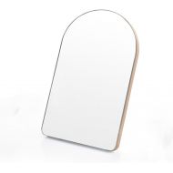 Fly Mirror, Desktop Makeup Mirror, Wooden Single-Sided Mirror - Adjustable Stand, No Border Size 17x27cm