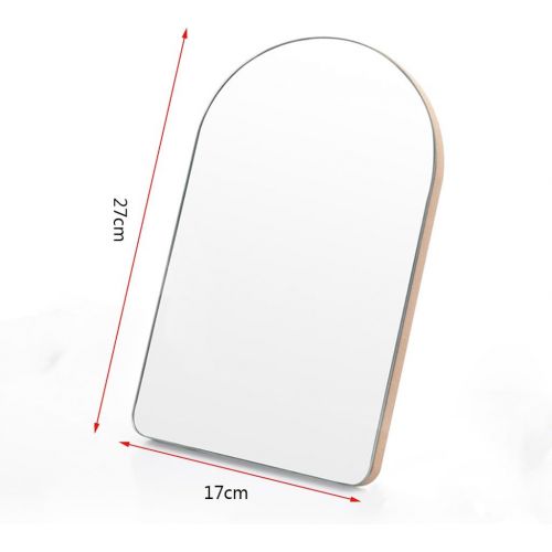  Fly Mirror, Desktop Makeup Mirror, Wooden Single-Sided Mirror - Adjustable Stand, No Border Size 17x27cm