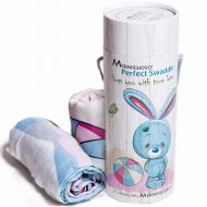 Fly Muslin Swaddle Blankets Gift Set for Girls, Boys + Bonus Pouch, Unisex Design, Set of 2 Baby...