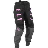 Fly Racing 2022 Youth Girl's F-16 Pants (Grey/Black/Pink, 26)