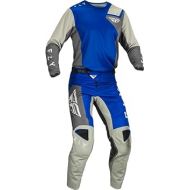 Fly Racing 2023 Kinetic Jet Blue/Grey/White Adult Moto Gear Set - Pant and Jersey Combo