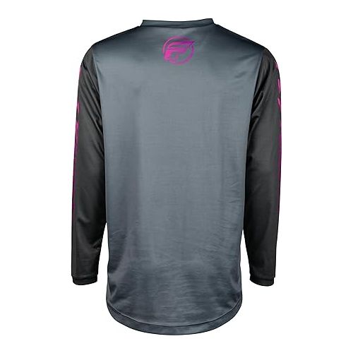  Fly Racing F-16 Youth Jersey (Grey/Charcoal/Pink, Youth Small)