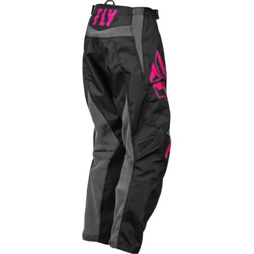  Fly Racing 2023 Youth F-16 Black/Pink Moto Gear Set - Pant and Jersey Combo