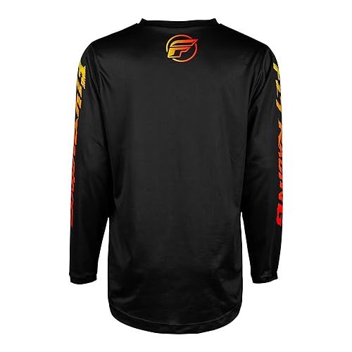  Fly Racing F-16 Youth Jersey (Black/Yellow/Orange, Youth Small)