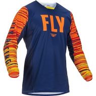 Fly Racing 2022 Kinetic Jersey - Wave (SMALL) (NAVY/ORANGE)