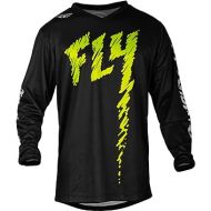 Fly Racing F-16 Youth Jersey (Black/Neon Green/Light Grey, Youth Large)