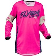 Fly Racing 2023 Kinetic Youth Khaos Jersey (Pink/Navy/Tan, Youth Small)