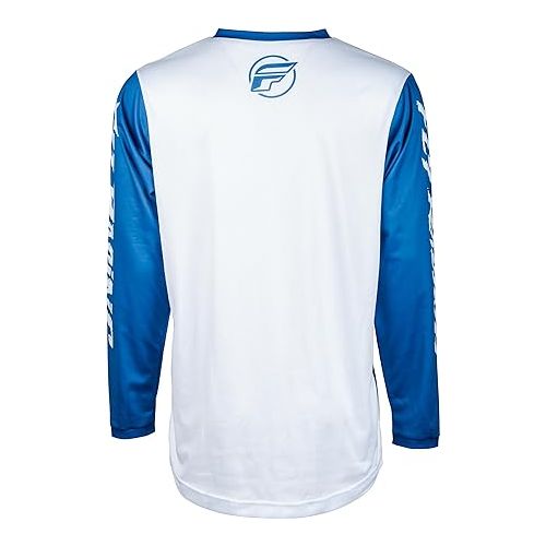  Fly Racing F-16 Youth Jersey (True Blue/White, Youth Large)