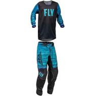 Fly Racing 2023 Youth Kinetic Mesh Black/Blue/Purple Moto Gear Set - Pant and Jersey Combo