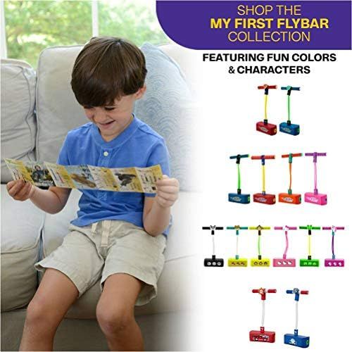  [아마존베스트]Flybar My First Foam Pogo Jumper for Kids Fun and Safe Pogo Stick, Durable Foam and Bungee Jumper for Ages 3 and up Toddler Toys, Supports up to 250lbs (Blue)