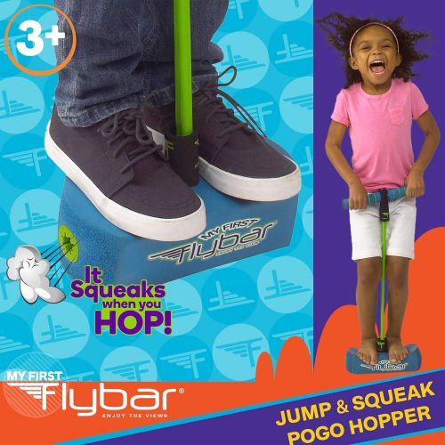  [아마존베스트]Flybar My First Foam Pogo Jumper for Kids Fun and Safe Pogo Stick, Durable Foam and Bungee Jumper for Ages 3 and up Toddler Toys, Supports up to 250lbs (Blue)