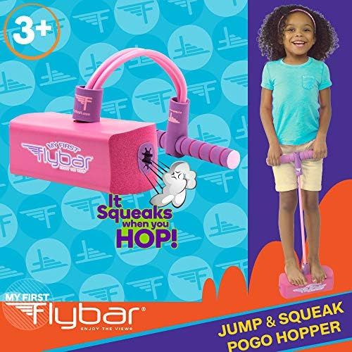  [아마존베스트]Flybar My First Foam Pogo Jumper for Kids Fun and Safe Pogo Stick for Toddlers, Durable Foam and Bungee Jumper for Ages 3 and up, Supports up to 250lbs (Pink)