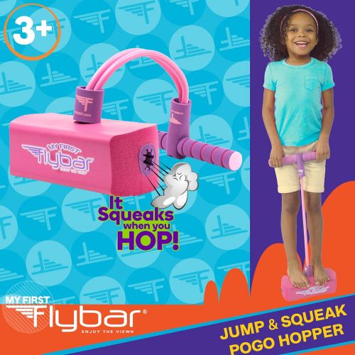  [아마존베스트]Flybar My First Foam Pogo Jumper for Kids Fun and Safe Pogo Stick for Toddlers, Durable Foam and Bungee Jumper for Ages 3 and up, Supports up to 250lbs (Pink)