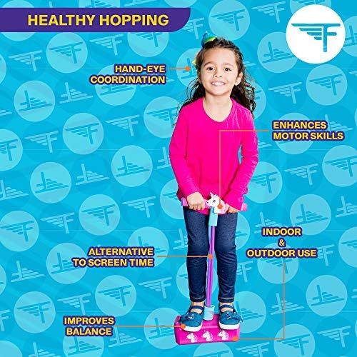  [아마존베스트]Flybar My First Pogo Pals Jumper for Kids Fun and Safe Pogo Stick for Toddlers, Durable Foam and Bungee Jumper for Ages 3 and up, Supports up to 250lbs (Unicorn)