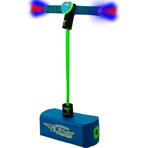  [아마존베스트]Flybar My First Foam Pogo Jumper Flashing LED Lights & Pogo Counter Safe Pogo Hopper Kids Ages 3 & up (Blue LED)