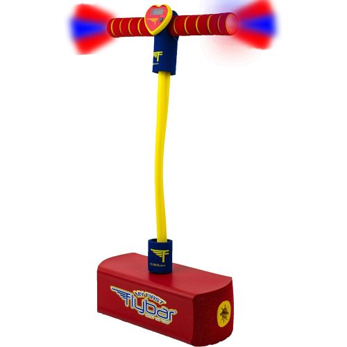  [아마존베스트]Flybar My First Foam Pogo Jumper with Flashing LED Lights & Pogo Counter Safe Pogo Hopper for Kids Ages 3 & Up (Red LED)