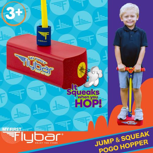  [아마존베스트]Flybar My First Foam Pogo Jumper with Flashing LED Lights & Pogo Counter Safe Pogo Hopper for Kids Ages 3 & Up (Red LED)