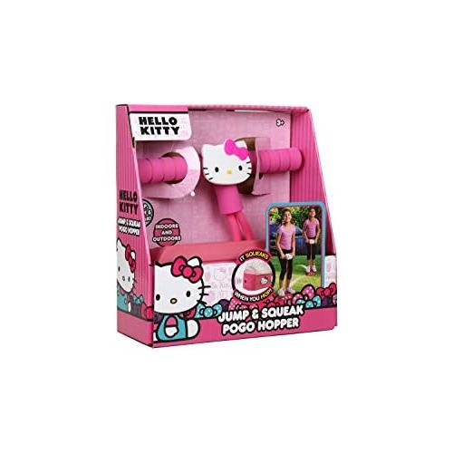  [아마존베스트]Flybar Hello Kitty Jump and Squeak Foam Pogo Jumper by Fun & Safe Foam Bungee Pogo Hopper Toy with Cute Hello Kitty Head, for Ages 3 & Up - Genuine Sanrio Product,Pink