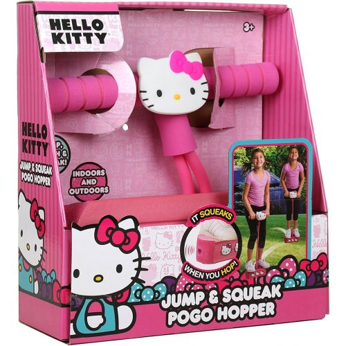  [아마존베스트]Flybar Hello Kitty Jump and Squeak Foam Pogo Jumper by Fun & Safe Foam Bungee Pogo Hopper Toy with Cute Hello Kitty Head, for Ages 3 & Up - Genuine Sanrio Product,Pink